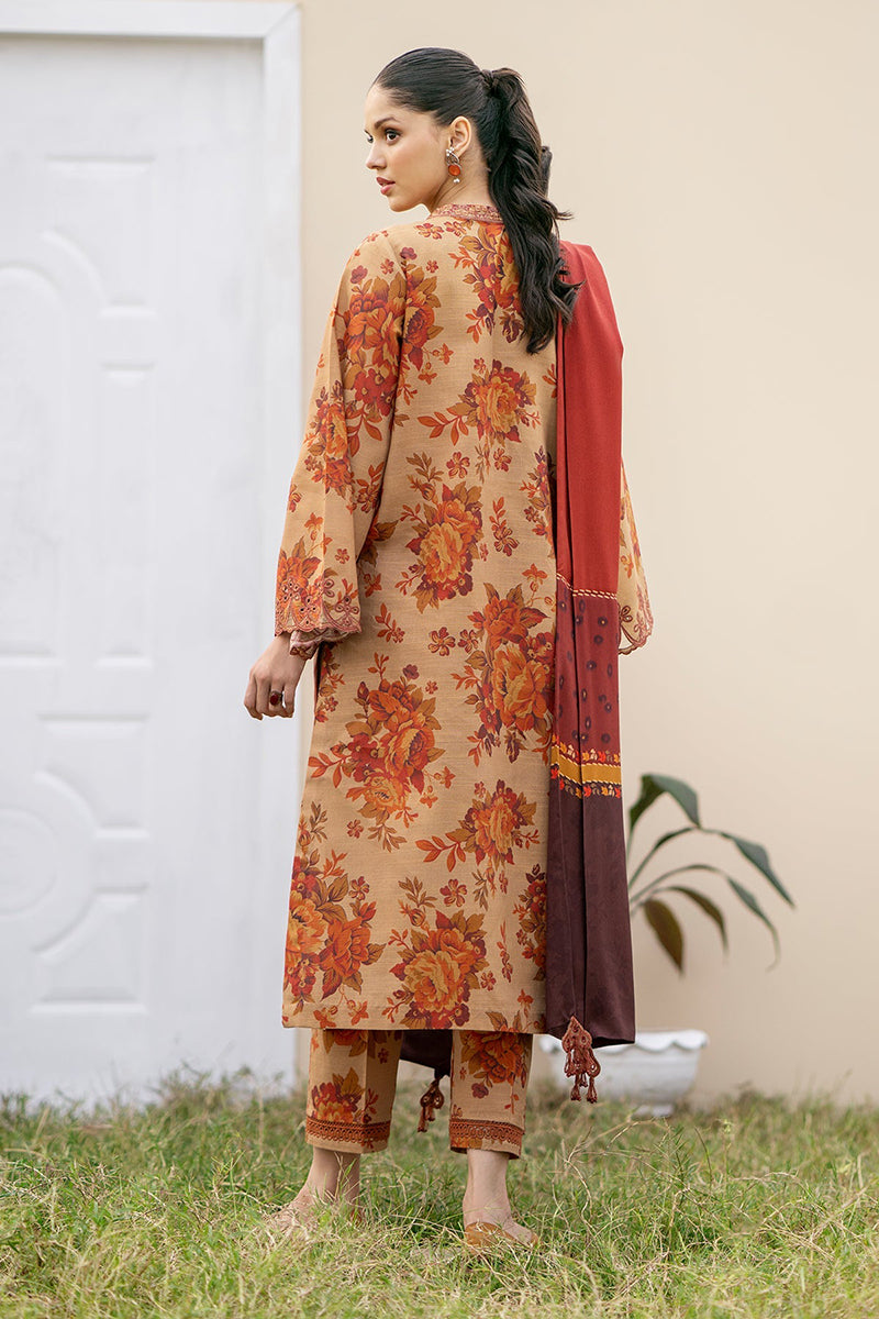 3PC DIGITAL PRINTED DHANAK SUIT-NJK956