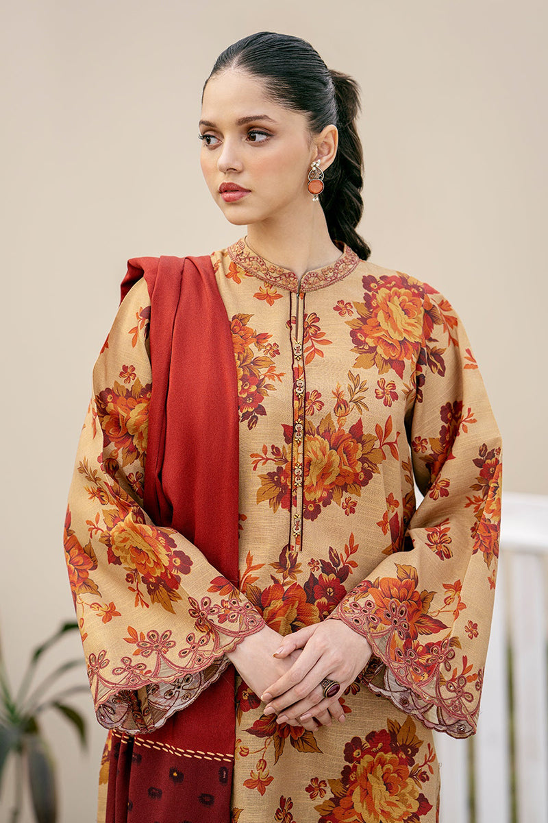 3PC DIGITAL PRINTED DHANAK SUIT-NJK956