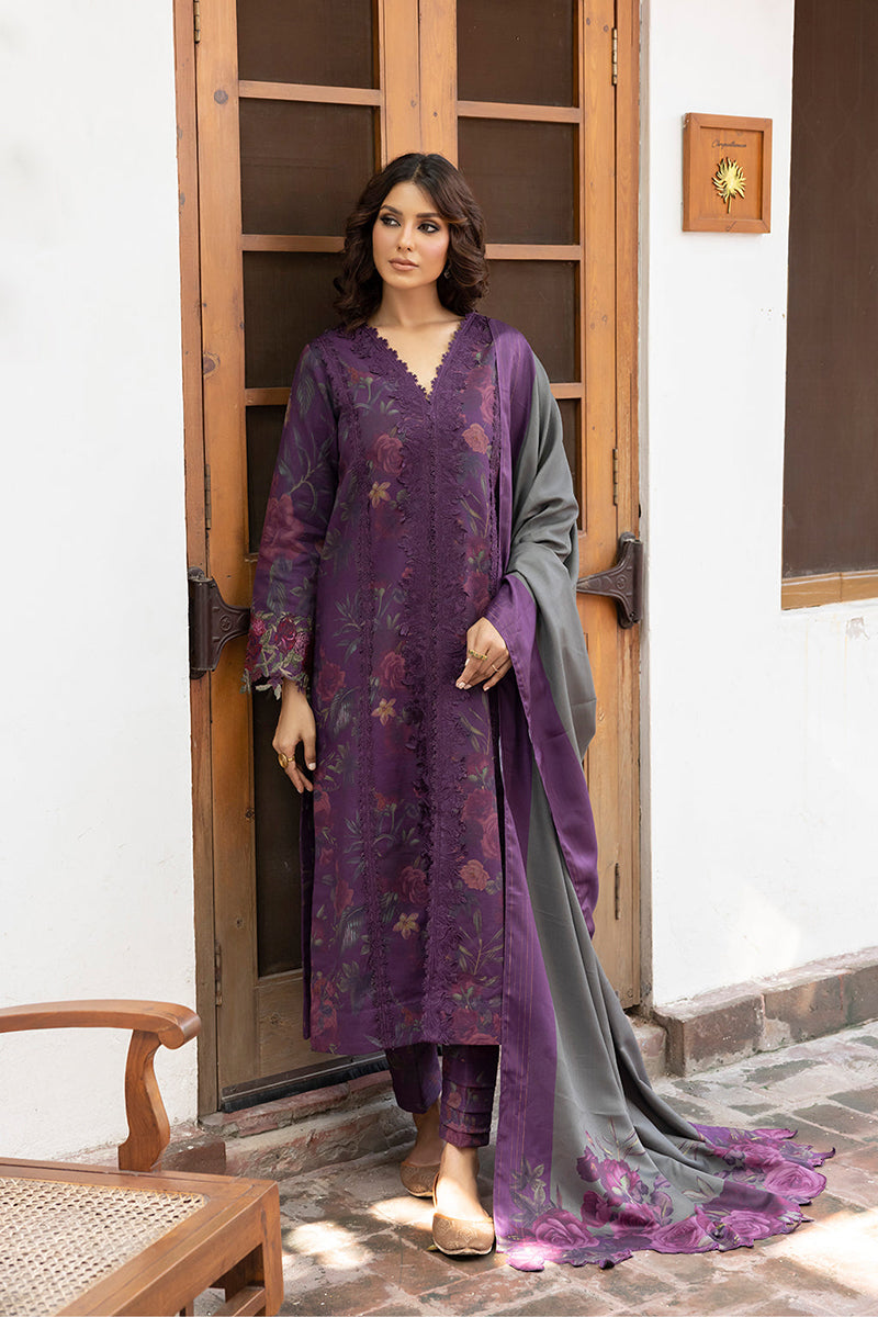 3PC DIGITAL PRINTED DHANAK SUIT-NJK942