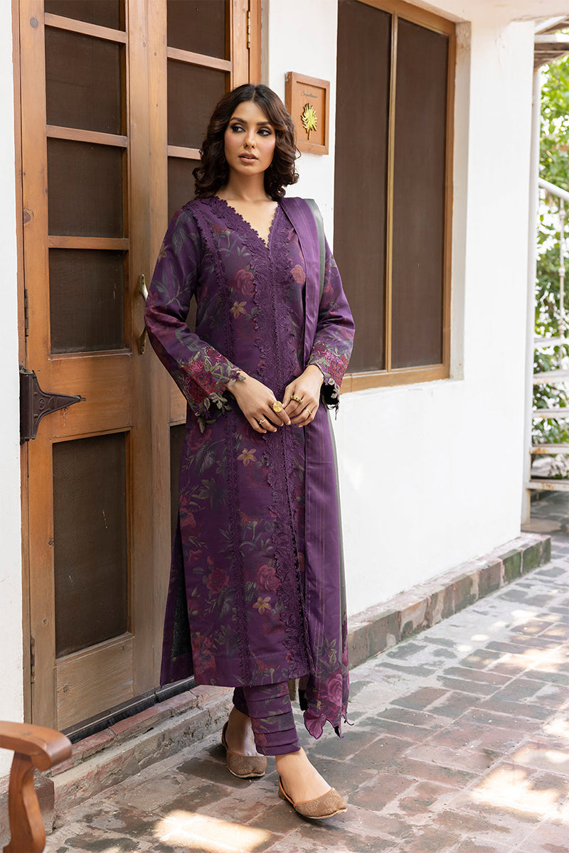 3PC DIGITAL PRINTED DHANAK SUIT-NJK942