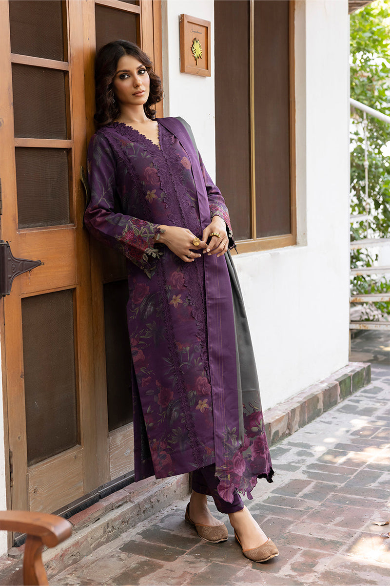 3PC DIGITAL PRINTED DHANAK SUIT-NJK942