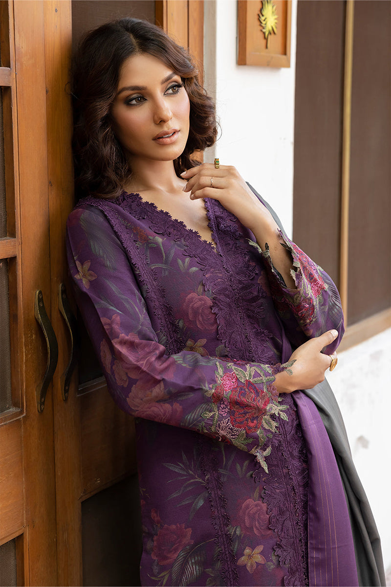 3PC DIGITAL PRINTED DHANAK SUIT-NJK942