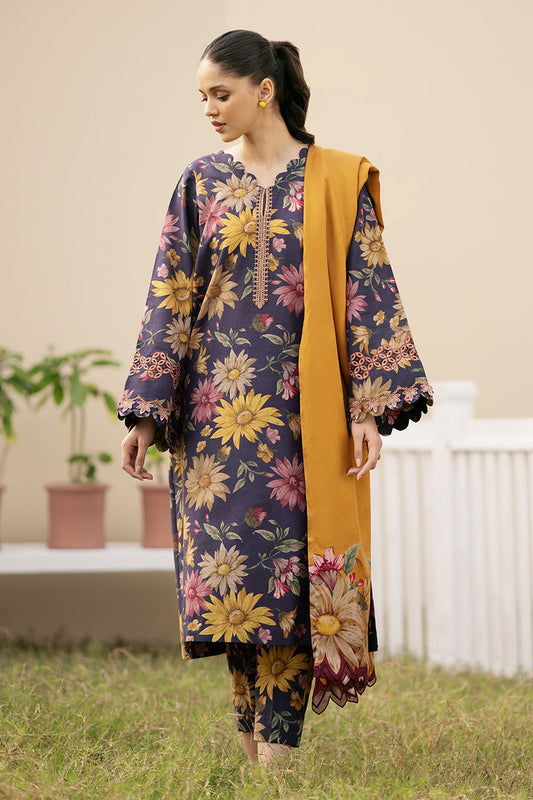 3PC DIGITAL PRINTED DHANAK SUIT-NJK952